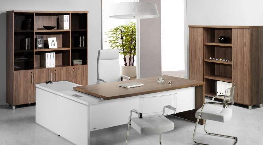 mesa de direccion director madera natural